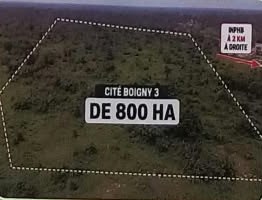 Vue aérienne de Cité Boigny 3, 800 hectares, à 2 km de l'INP-HB